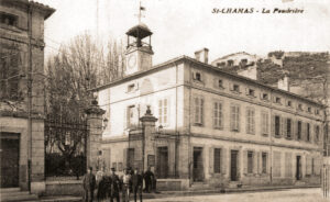 Pourdrerie Nationale van Saint-Chamas waar het personeel van de Werkplaats Nieuwkerken-Waas naartoe werd gebracht.