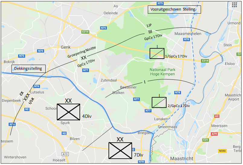 Operatiegebied van het Iste Legerkorps.